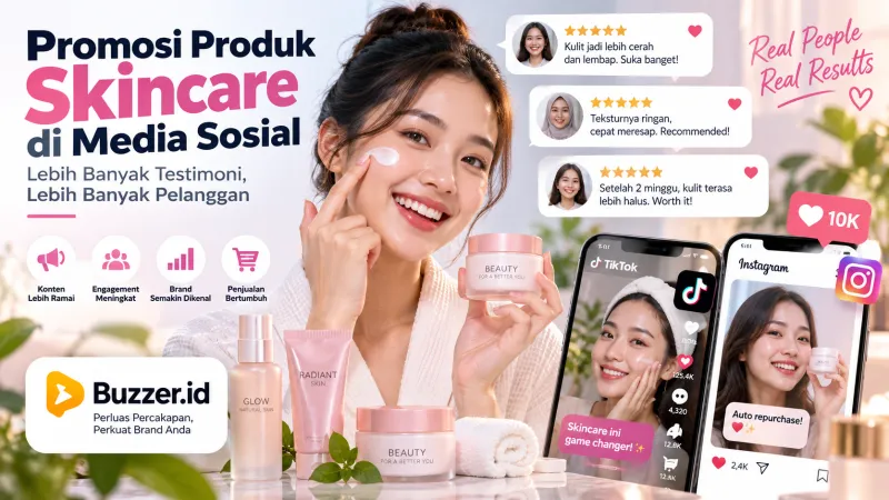 promosi produk skincare di media sosial